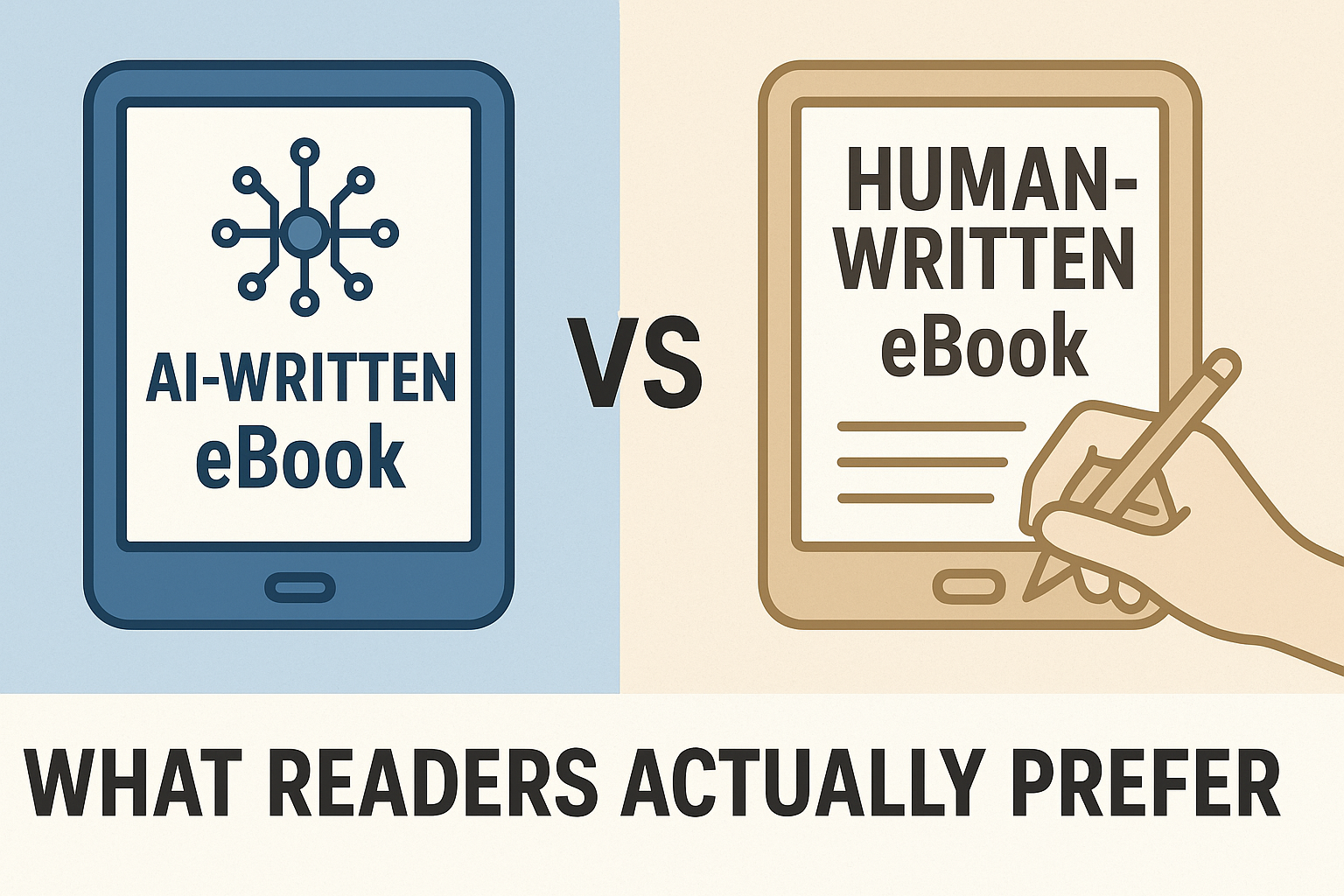 AI-Written vs Human-Written E-books: What Readers Actually Prefer