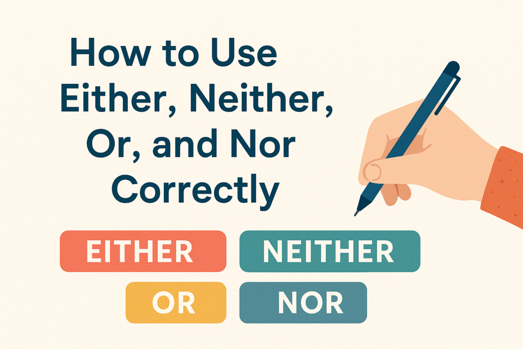 How to Use Either, Neither, Or, and Nor Correctly