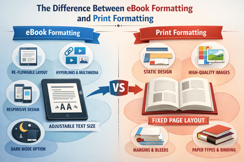 The Difference Between eBook Formatting and Print Formatting